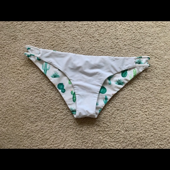 White and cactus bikini bottom - Picture 2 of 2